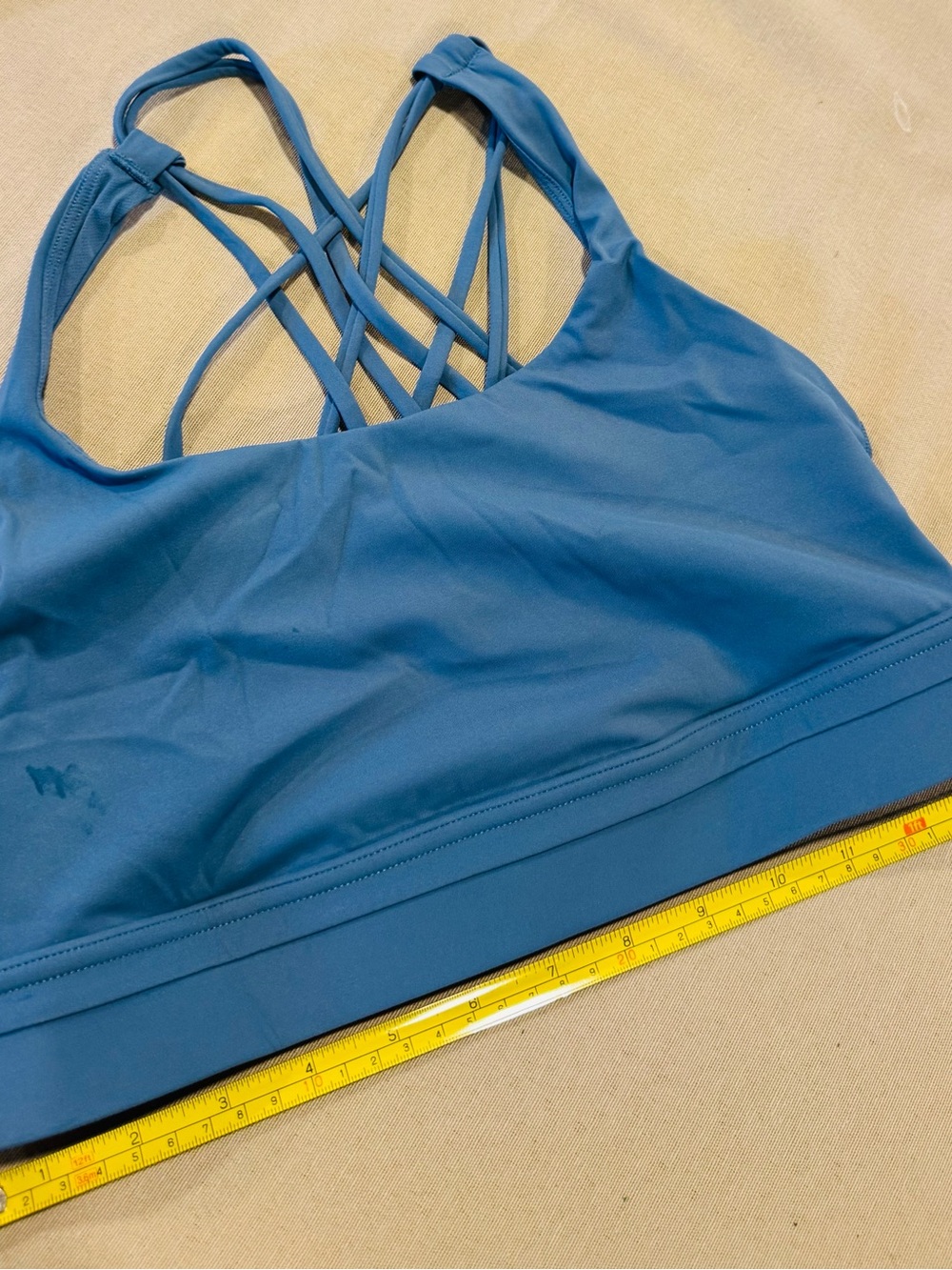 CRZ YOGA Blue Strappy Crisscross Back Sports Bra